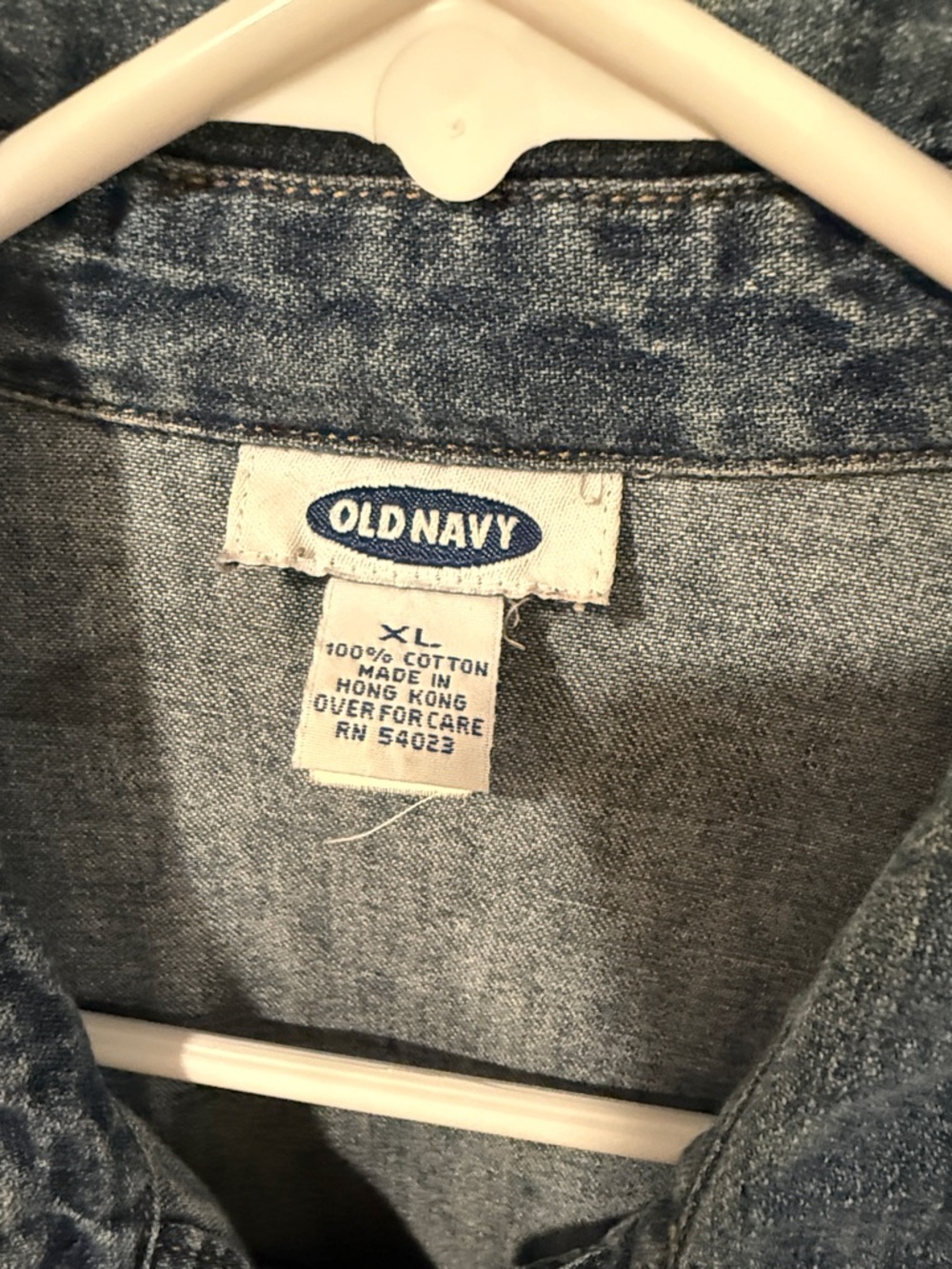 Old Navy Washed Blue Denim Shirt - Picture 2 of 6